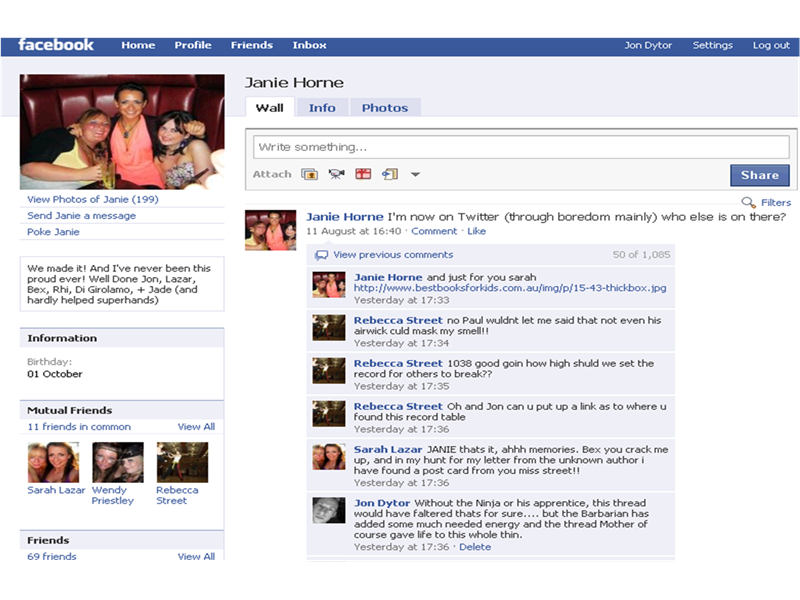 Most Comments On A Facebook Status Update